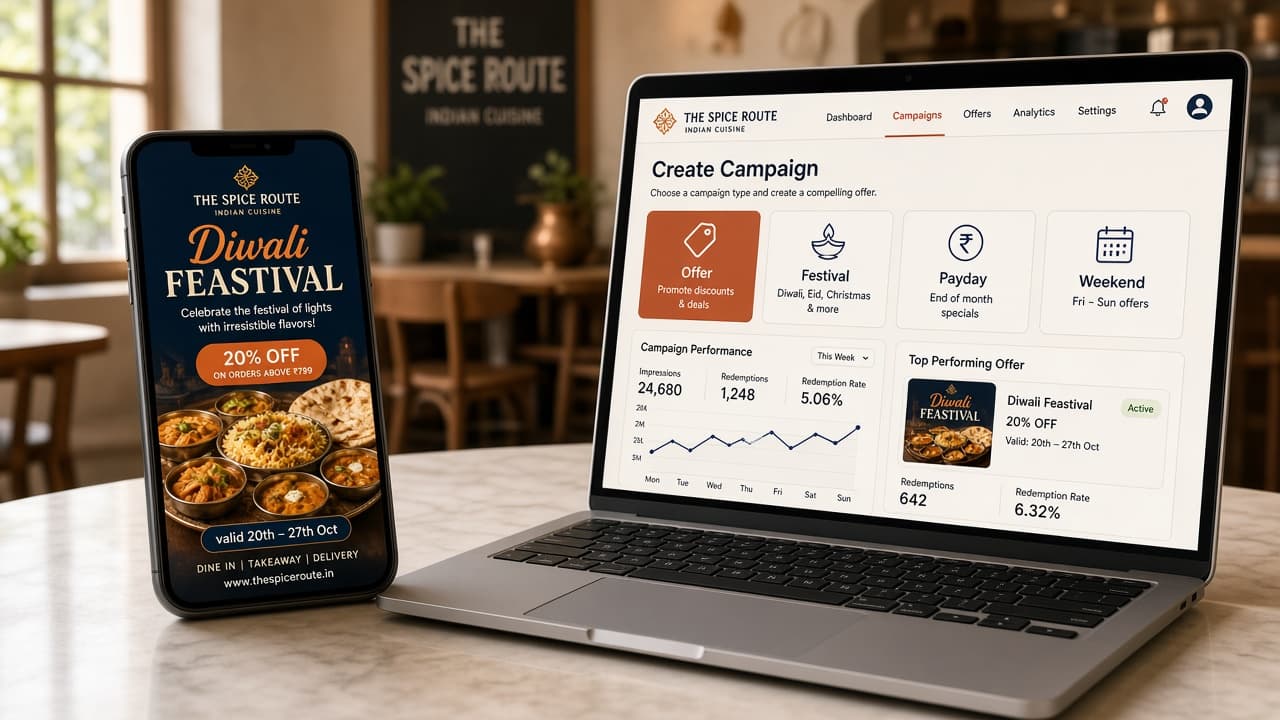 AI campaign poster generation for restaurant offers